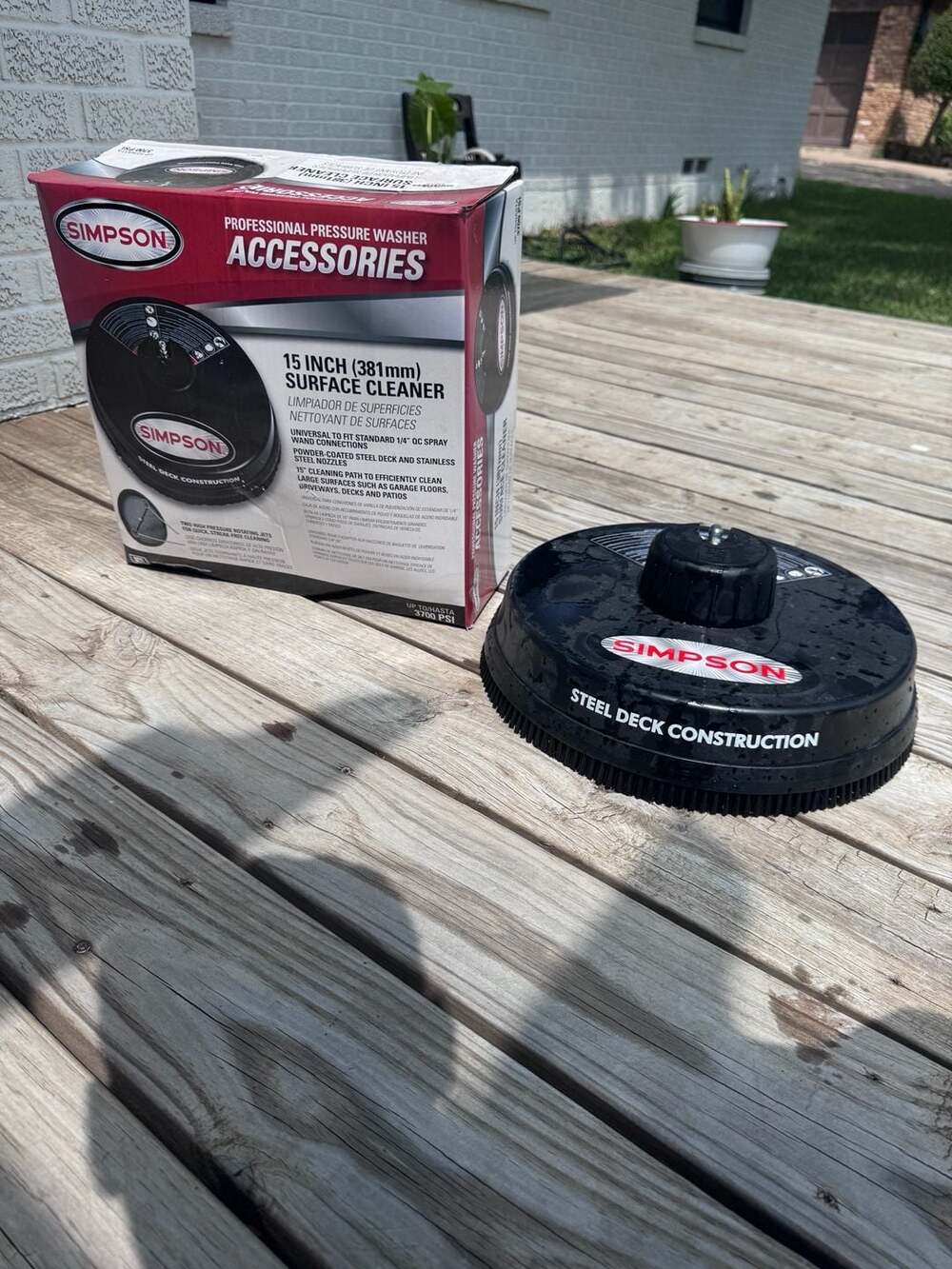 Simpson Cleaning 80165 Universal Scrubber, Rated 15" Steel Pressure Washer Su...
